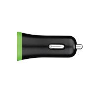 Budi - Ładowarka samochodowa 2x USB, 17W + kabel Lightning (Czarny)