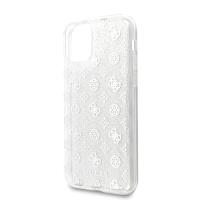 Guess 4G Peony Glitter - Etui iPhone 11 Pro (Srebrny)