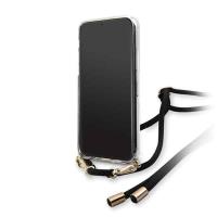 Guess 4G Gradient Hard Case - Etui z odpinaną smyczką iPhone 11 (Black)