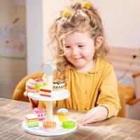 New Classic Toys - Drewniany stojak na ciasto z babeczkami