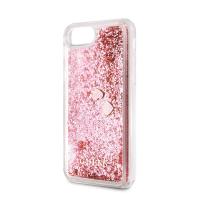 Guess Liquid Glitter Hearts - Etui iPhone SE 2020 / 8 / 7 (różowy/czerwony)