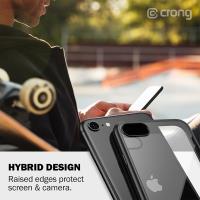 Crong Clear Cover - Etui iPhone SE 2020 / 8 / 7 (czarny)