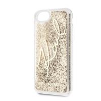 Karl Lagerfeld Signature Glitter Case - Etui iPhone SE 2020 / 8 / 7 (Gold)