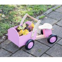 New Classic Toys - Drewniany rowerek biegowy cargo różowy