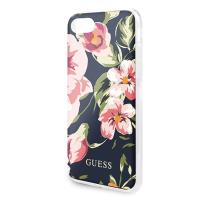 Guess Flower Shiny Collection N3 - Etui iPhone SE 2020 / 8 / 7 (Navy)