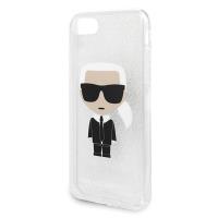 Karl Lagerfeld Iconic Karl - Etui iPhone SE 2020 / 8 / 7 (Silver Glitter)