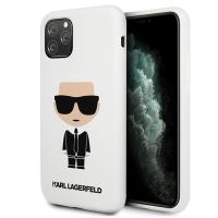 Karl Lagerfeld Fullbody Silicone Iconic - Etui iPhone 11 Pro Max (White)