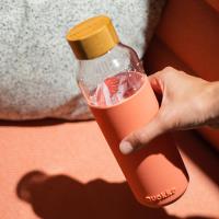 Quokka Flow - Butelka na wodę ze szkła 660 ml (Inner Pink Botanical)