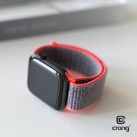 Crong Nylon - Pasek sportowy do Apple Watch 42/44/45 mm (Electric Pink)