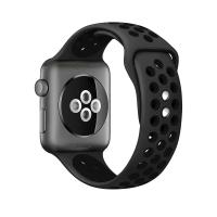 Crong Duo Sport - Pasek do Apple Watch 38/40/41 mm (szary/czarny)