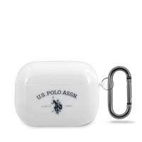 US Polo Assn Double Horse Logo - Etui Apple Airpods Pro (biały)