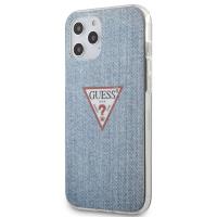 Guess Denim Triangle Lt - Etui iPhone 12 Pro Max (niebieski)