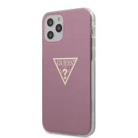 Guess Metallic Triange - Etui iPhone 12 / iPhone 12 Pro (różowy)