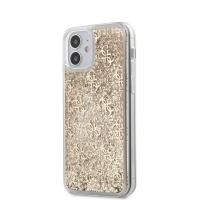 Guess 4G Liquid Glitter - Etui iPhone 12 Mini (złoty)