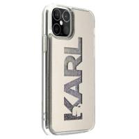 Karl Lagerfeld Logo Karl Liquid Glitter Multi Mirror - Etui iPhone 12 Pro Max (srebrny)
