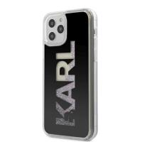 Karl Lagerfeld Logo Karl Liquid Glitter Multi - Etui iPhone 12 / iPhone 12 Pro (czarny)
