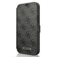 Guess Booktype 4G Charms Collection - Etui iPhone 12 Pro Max z kieszeniami na karty (szary)