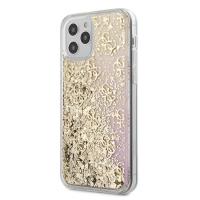 Guess 4G Liquid Glitter - Etui iPhone 12 Pro Max (złoty/różowy)