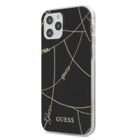 Guess Gold Chain - Etui iPhone 12 Pro Max (czarny)