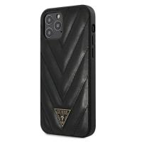 Guess V Quilted - Etui iPhone 12 / iPhone 12 Pro (czarny)