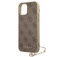 Guess 4G Charms Collection - Etui iPhone 12 mini (brązowy)