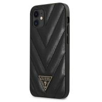 Guess V Quilted - Etui iPhone 12 mini (czarny)