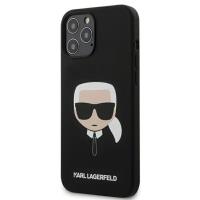 Karl Lagerfeld Silicone Ikonik Karl`s Head - Etui iPhone 12 Pro Max (czarny)