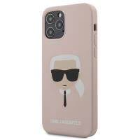 Karl Lagerfeld Silicone Ikonik Karl`s Head - Etui iPhone 12 / iPhone 12 Pro (różowy)