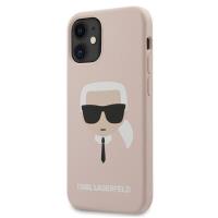 Karl Lagerfeld Silicone Ikonik Karl`s Head - Etui iPhone 12 mini (różowy)