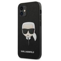 Karl Lagerfeld Saffiano Ikonik Karl`s Head - Etui iPhone 12 / iPhone 12 Pro (czarny)