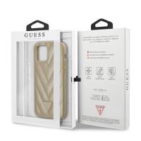 Guess V Quilted - Etui iPhone 12 Pro Max (złoty)