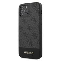 Guess 4G Bottom Stripe Collection - Etui iPhone 12 Pro Max (szary)