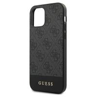 Guess 4G Bottom Stripe Collection - Etui iPhone 12 / iPhone 12 Pro (szary)