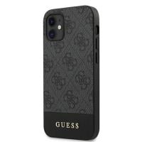 Guess 4G Bottom Stripe Collection - Etui iPhone 12 mini (szary)