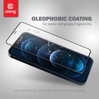 Crong Anti-Bacterial 3D Armour Glass – Szkło hartowane 9H na cały ekran iPhone 12 / iPhone 12 Pro + ramka instalacyjna