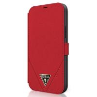 Guess Booktype Saffiano V – Etui iPhone 12 / iPhone 12 Pro (czerwony)
