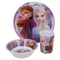 Disney Frozen 2 - Zestaw naczyń z melaminy (talerz, miska i kubek)