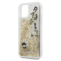 Karl Lagerfeld Glitter Liquid Floating Charms - Etui iPhone 12 / iPhone 12 Pro (Gold Floating Charms)