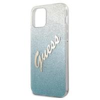 Guess Glitter Gradient Script - Etui iPhone 12 mini (niebieski)
