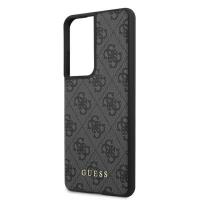 Guess 4G Metal Logo - Etui Samsung Galaxy S21 Ultra (szary)