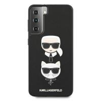 Karl Lagerfeld Saffiano Karl & Choupette Heads - Etui Samsung Galaxy S21+ (czarny)