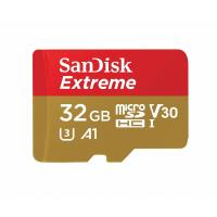 SanDisk Extreme microSDHC - Karta pamięci 32GB A1 V30 Class 10 UHS-I U3 100/60 Mb/s z adapterem