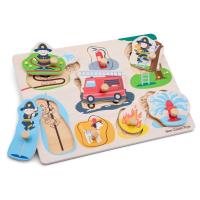 New Classic Toys - Drewniane Puzzle Strażacy (8 elementów)