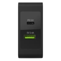 Green Cell - Ładowarka USB-C 45W PD z przewodem USB-C i dodatkowym portem USB