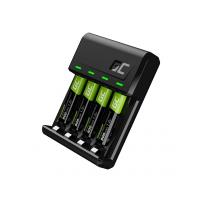 Green Cell VitalCharger - Ładowarka do akumulatorów + 4x Baterie Akumulatorki AAA / HR03 800mAh