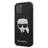 Karl Lagerfeld Saffiano Ikonik Karl`s Head – Etui iPhone 12 Pro Max (czarny)