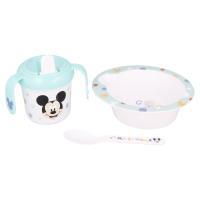 Mickey Mouse - Zestaw naczyń w opakowaniu prezentowym (miska, kubek niekapek 240ml i łyżeczka) (Cool)