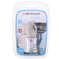 Dunlop - Kłódka na szyfr do walizki, z systemem TSA (Srebrny)