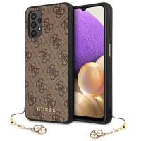 Guess 4G Charms Collection - Etui Samsung Galaxy A32 5G (brązowy)