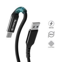 Crong Armor Link – Kabel 60W 3A USB-A do USB-C w oplocie 150cm (czarny)